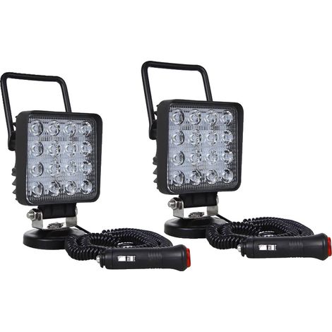 Faro da lavoro, design impermeabile, compatibilità versatile, 2 pezzi 48W a fascio ampio (1/2)