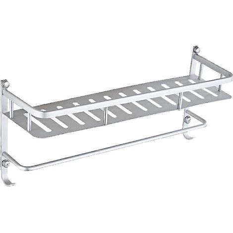 Porte-serviettes mural pliable, gris moderne, simple couche, avec tringle, 152 cm (60 pouces) (1/5)