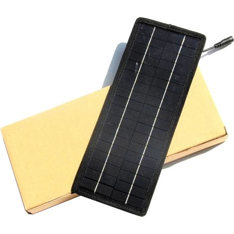 Chargeur Batterie Voiture Solaire 4.5W Avec Pinces, Panneau Photovoltaïque 12V, Entretien Auto, Kit Démarrage Secours, Énergie Renouvelable (1/4)