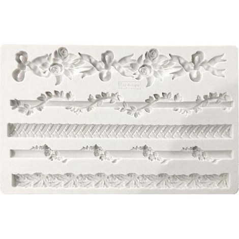 Moule à Pâtisserie en Silicone Vintage Motif Relief pour Bordure Fleur Dentelle (1/4)