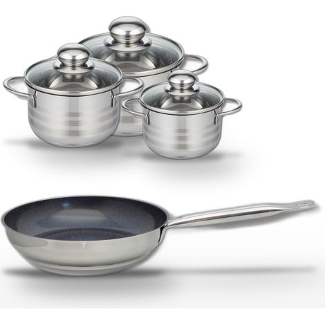 Lot Poêle 28cm et 3 Faitouts 12/14/16cm Elo Profi Therm Platinum (1/5)