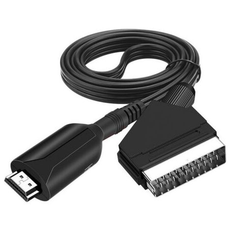 hdmi to scart video converter hdmi to scart broom head audio to video converter box adapter cable 1m (1/4)