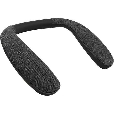 Enceinte Bluetooth tour de cou, enceinte complémentaire noire, enceinte audio portable sans fil, 10 heures d'autonomie (1/5)