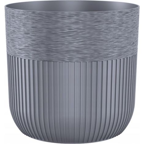 Pot de fleurs Luca Petit 14 bleu acier FORM-PLASTIC