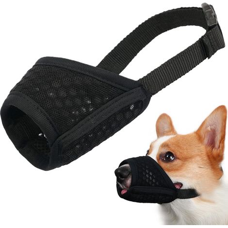 Filiyano-Muselière pour chien wxsp, museau en maille souple pour chiens de petite, moyenne et grande taille, Chihuahua, Caniche, Beagle, Teckel, Corgi (1/5)