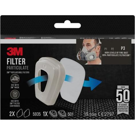 3m filtros particulas p3 +soporte filtro 501 5935-2 7100330134