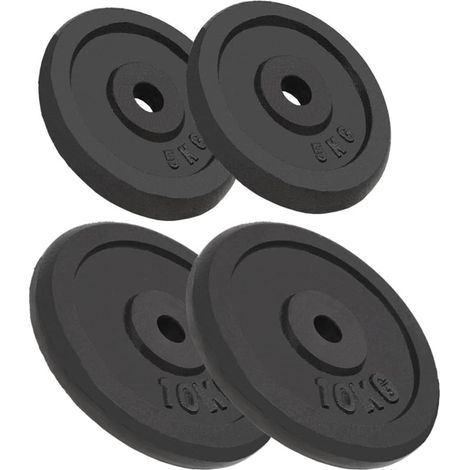 vidaXL Dischi per Pesi 4 pz 2x10 kg+2x5 kg in Ghisa