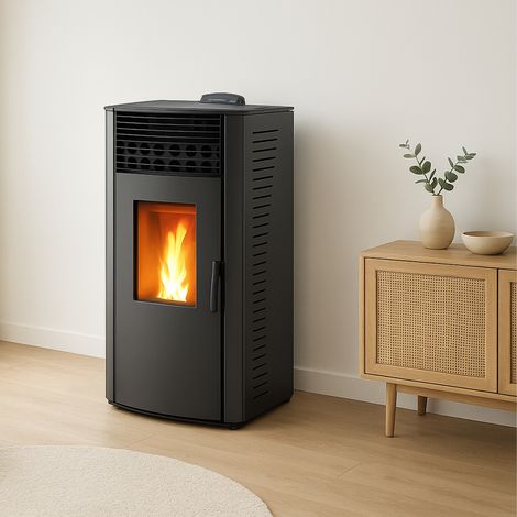 Poêle à granulés étanche Anita 15 kW Noir Sannover