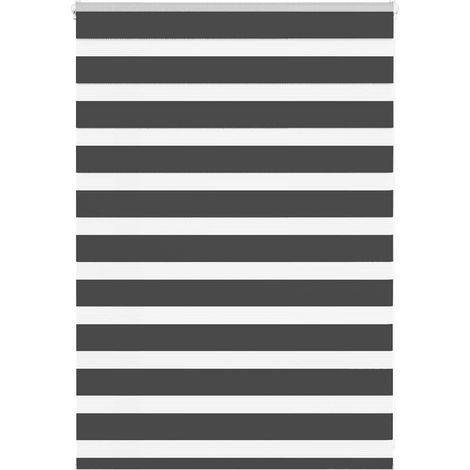 Doppelrollo Schwarz 110x100 cm Stoffbreite 105,9 cm Polyester