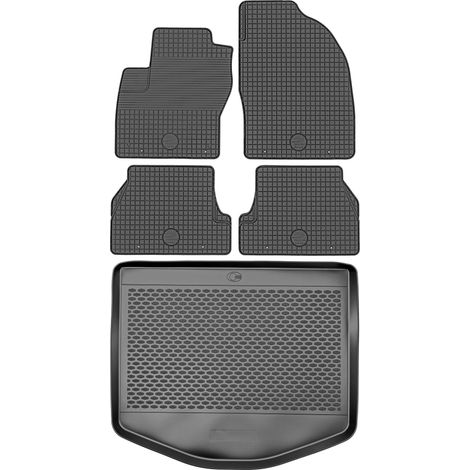 Ford C-Max II Minivan FL 5-Sitzer (2015–2019) – Set: Gummifußmatten + Kofferraummatte