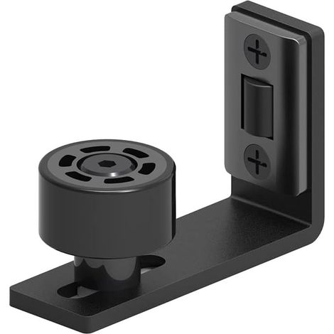 Ajustable Guide de Plancher Noir Guide Inférieur Pour Porte en Bois Coulissante Mur / porte (1/4)