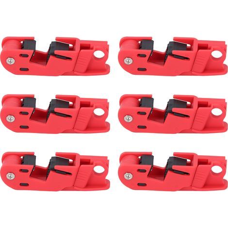 Verriegelungsvorrichtung für Leitungsschutzschalter mit Griff, gezahnte Backen, Verriegelungswerkzeug für Elektriker, 12 mm, 6 Stück (1/5)