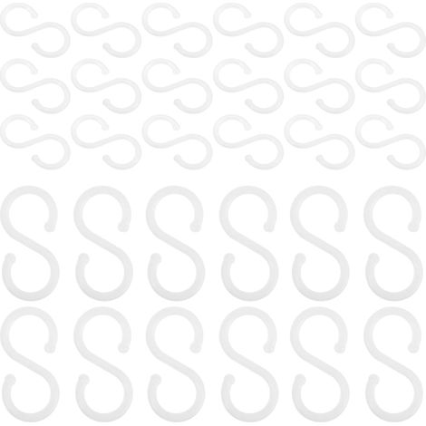 de 100 crochets en S plastique blanc solution de rangement (1/5)