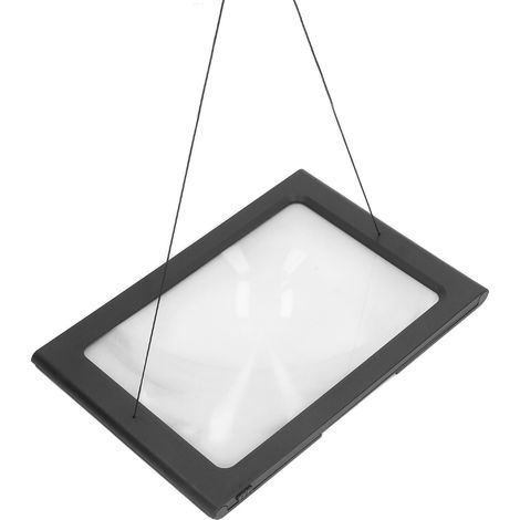 Freihändige rechteckige Lupe, 2,5-fache faltbare USB-Leuchtlupe, Leselupe mit 12 LEDs, ideal für Büro und Heimwerkerarbeiten. (1/5)