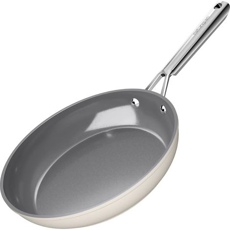 Bratpfanne 28 cm Keramik mit Diamant-Titan-Beschichtung, Induktion, Backofenfest, PTFE-frei