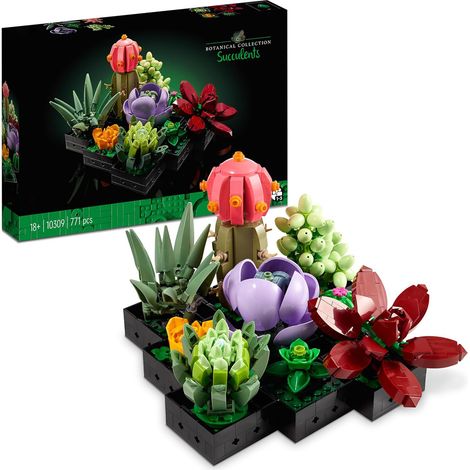 Botanicals Les Succulentes - Set de Construction - Plantes Artificielles - Maquettes de 9 Petites Plantes - Décoration Intérieure pour la Maison ou Le Bureau - Idée de Cadeau pour Adulte (1/5)
