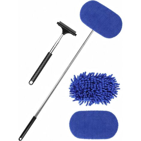 3-in-1 Auto Scheibenreiniger mit ausziehbarem Griff und Mikrofaserpad (1/5)