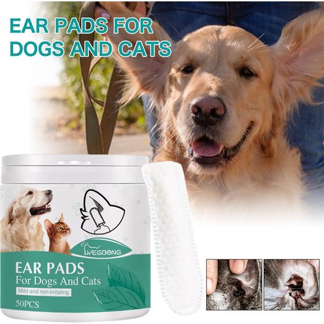 Doigts nettoyants pour les oreilles des chats et des chiens, utilisés pour éliminer les acariens et le cérumen, et pour nettoyer le conduit auditif – 50 pièces (1/5)