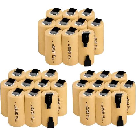 Batterie Rechargeable, Capacité de 2800mAh, Compatible avec les Outils Électriques, 30PCS, 1.2V-e (1/2)