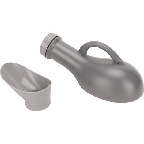 Bouteille urinaire universelle pour hommes et femmes, portable, en plastique, 1200 ml, avec raccord urinaire. (1/5)