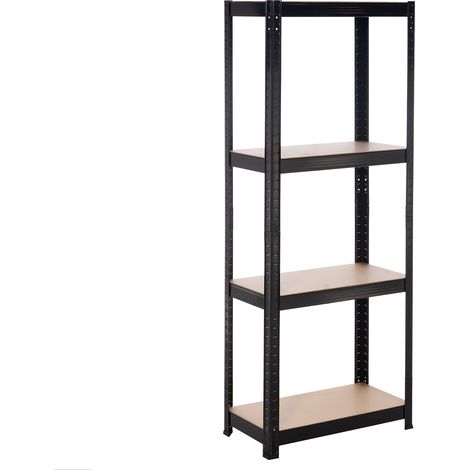 Estantería Metálica en Kit CATTERHOUSE Hans Plus 60x30x148 cm Estantería de Almacenaje Color Negro con 4 Baldas Ajustables Soporta hasta 240 kg (1/5)