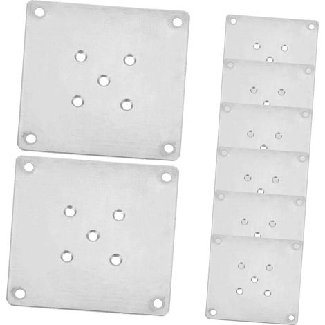 Lot de 8 plaques de fixation pour pieds de meubles, en métal épais per (1/5)