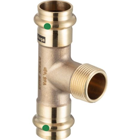 Viega Profipress Sanpress-T, d1 35, R 3/4, d2 35 Bronce rojo o bronce de silicio Modelo 2217.1, 194147