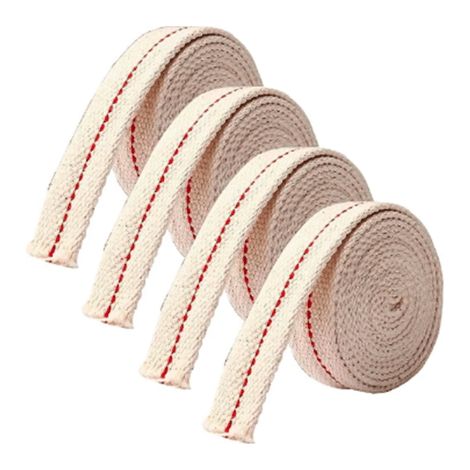 4 rouleaux de mèche plate pour lampe à pétrole blanche 2 1,1 x 2 m (1/5)