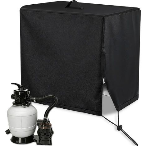 Housse de pompe de piscine, housse de filtre à sable étanche pour pompes de piscine Krystal Clear, cabane de pompe de piscine, housse de pompe de piscine en tissu Oxford 84 x 61 x 86 cm (1/5)