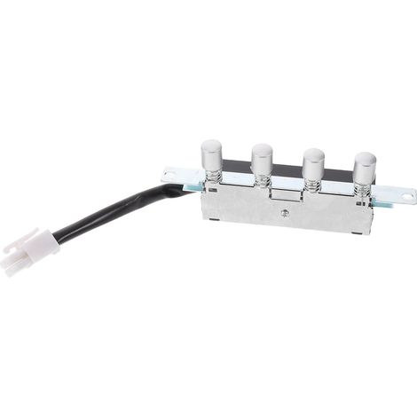 Interrupteur à 4 Boutons Panneau de Commande à 4 Touches pour Hotte Cuisine Plastique et Fer, Noir, 250v 2a, pour Cuisines Domestiques et Commerciales (1/5)