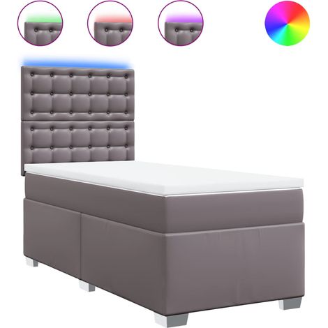 Maison Exclusive - Boxspringbett mit Matratze Grau 100x200 cm Kun