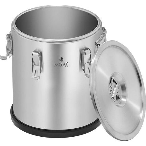 Conteneur isotherme 20 litres acier inoxydable brossé (1/5)