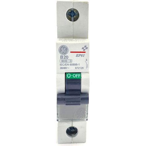Interruttore magnetotermico 1P 1 modulo 20A Curva B Ge power
