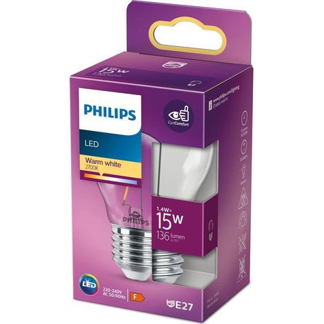 LED E27 Globo 15W Transparente 136lm