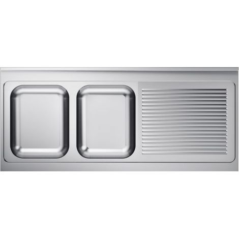 Plonge Inox Professionnelle Gamme 700 - 2 Eviers à Gauche - Combisteel (1/2)