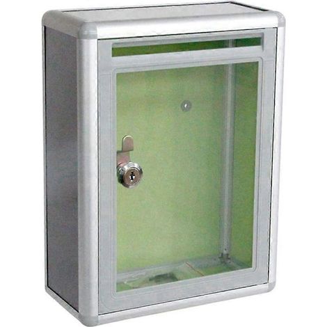 Boîte à suggestions avec serrure et clé, petite boîte murale métallique verrouillable pour les présentations au bureau à domicile - JBMEDIA (1/4)
