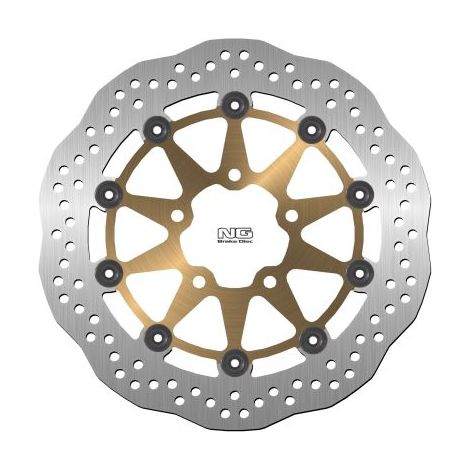 Disco de freno delantero NG para Suzuki GSXR 600/750/1000 '03-05, VL800 '14-15 (300 x 69 x 5 mm) (5 x 10,5 mm) con flotación ondulada.