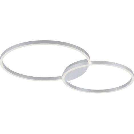 Plafonnier design Q-Kate 2 anneaux 96cm gris - 6589-95 (1/3)