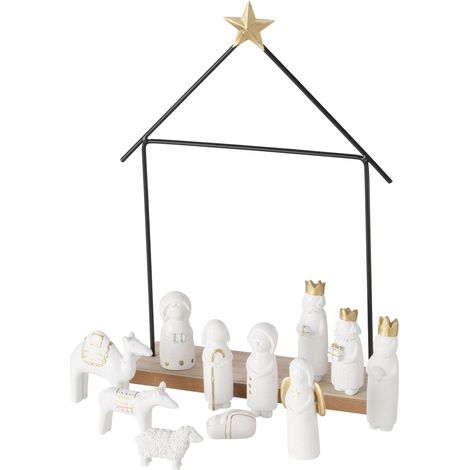 Minimalistische Weihnachtskrippe NATOS, 11 Figuren