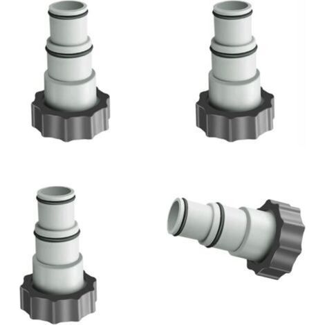 4 Pieces Swimming Pool Adapter, Replacement Intex A Series Hose Adapter with Thread, 1.5" and 1.25" Diameter Hose, Pump Adapter for Swimming Pool Kits (1/5)