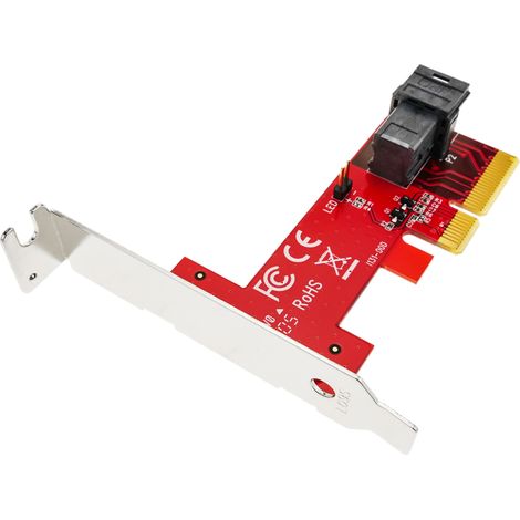 BeMatik - Carte PCIe miniSAS HD 36P 4X pour U.2 PCIe NVMe SSD (1/5)