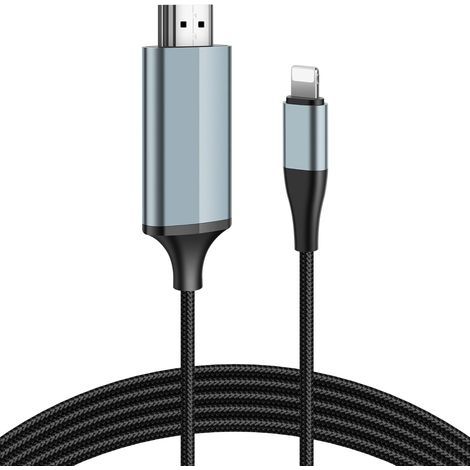 Lightning to HDMI Adapter 4m 1080P Resolution Cable for iPhone iPad Projector (1/5)