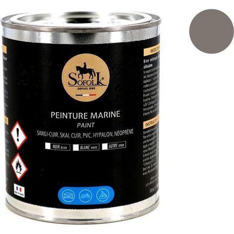 Pittura Selleria Nautica - SOFOLK - panche - Taupe - 0,5 L - Compatibile simili-pelle/skai/vinile (1/4)
