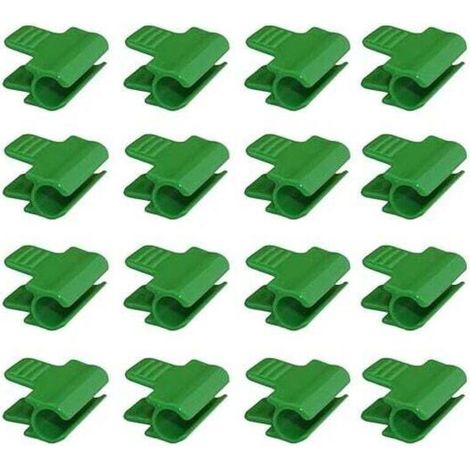 Packung mit 24 wiederverwendbaren 11-mm-Gewächshausclips aus Kunststoff, rutschfest, für Gewächshäuser, Gartenhäuser, Gemüse, Obst, Grünpflanzen - Crezuo