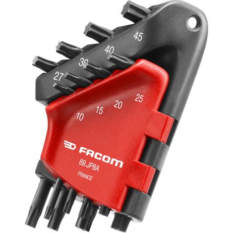 Satz von 8 Torx-Stiftschlüsseln FACOM im Etui - 89.JP8A (1/4)