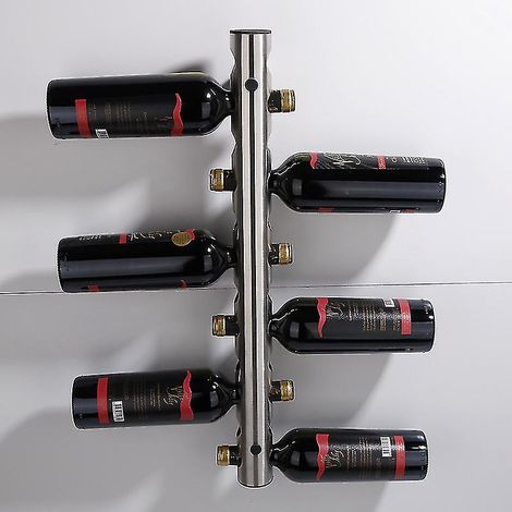 Étagère à vin murale, porte-bouteilles mural pour 8 bouteilles, idéale pour la cuisine, le restaurant ou le bar à domicile, 43 cm (1/5)