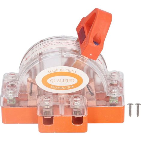 Interruttore a coltello trasparente a doppio polo 2P 32A, interruttore di sicurezza a coltello contro le scosse elettriche con indicatore per generatore (1/5)