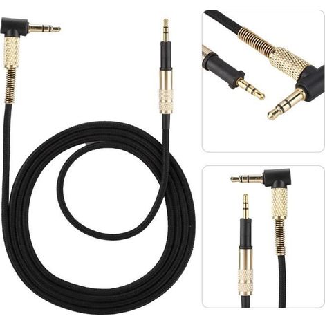Cable de remplacement audio Tangxi Cable tressé pour casque d’écoute audio pour AKG K450 K451 K452 K480 Q460 123cm / 4feet san-Ywey (1/4)
