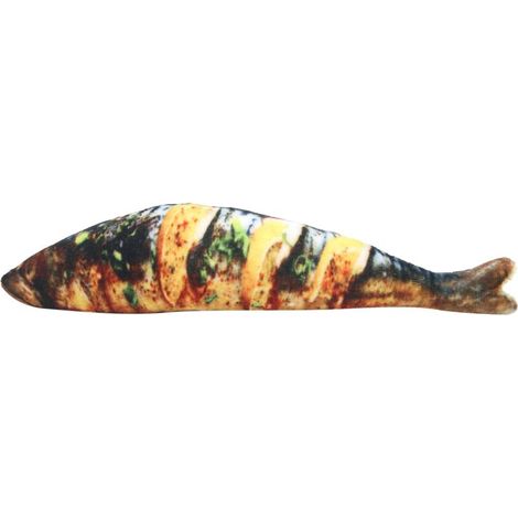 Oreiller Plush Poisson Grillé Unique - Coussin Décoration Maison Bureau Doux (1/5)