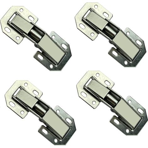 [NUNCA UTILIZADO]Bisagras para puertas de armario, 4 bisagras para puertas de cocina, invisibles, resistentes, ideales para armarios, tocadores, baños y oficinas. (1/4)